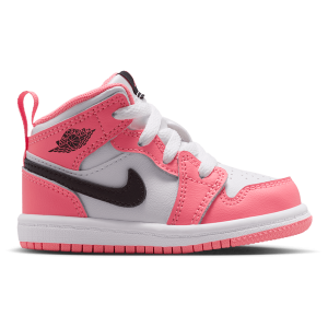 Jordan AJ 1 Mid - Girls' Toddler - Pink Gaze/Black/White