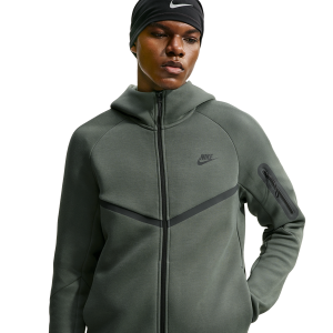 Nike Tech Fleece Full-Zip Windrunner Hoodie - Men's - Black/Camo Green