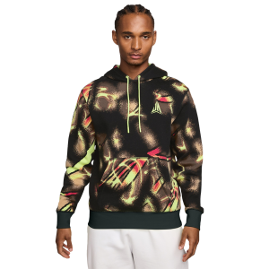 Nike Ja Club Basketball Pullover Hoodie - Men's - Light Lemon Twist/Grey