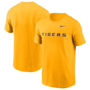 Nike LSU Primetime Evergreen Wordmark T-Shirt - Men's - Gold